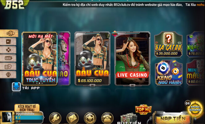 Đa dạng tựa game Live casino