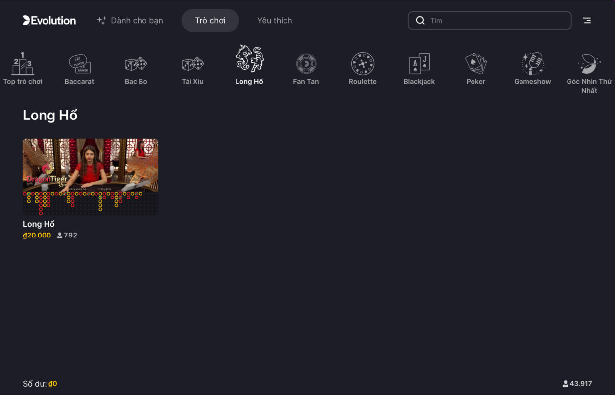 Trò chơi Rồng hổ rất hấp dẫn