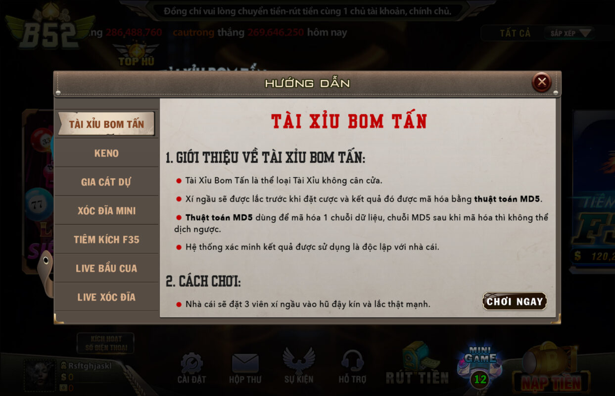 Luật chơi khá thú vị