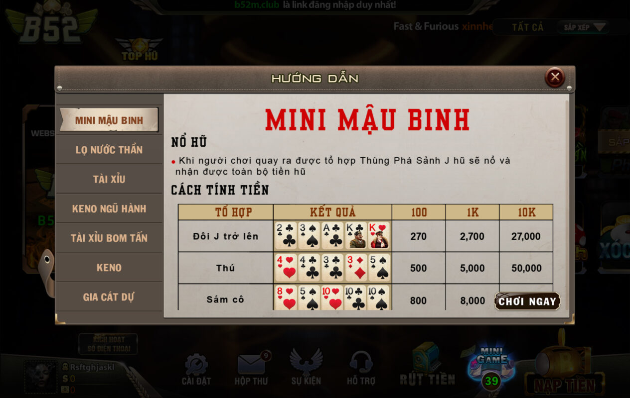 Luật chơi thú vị