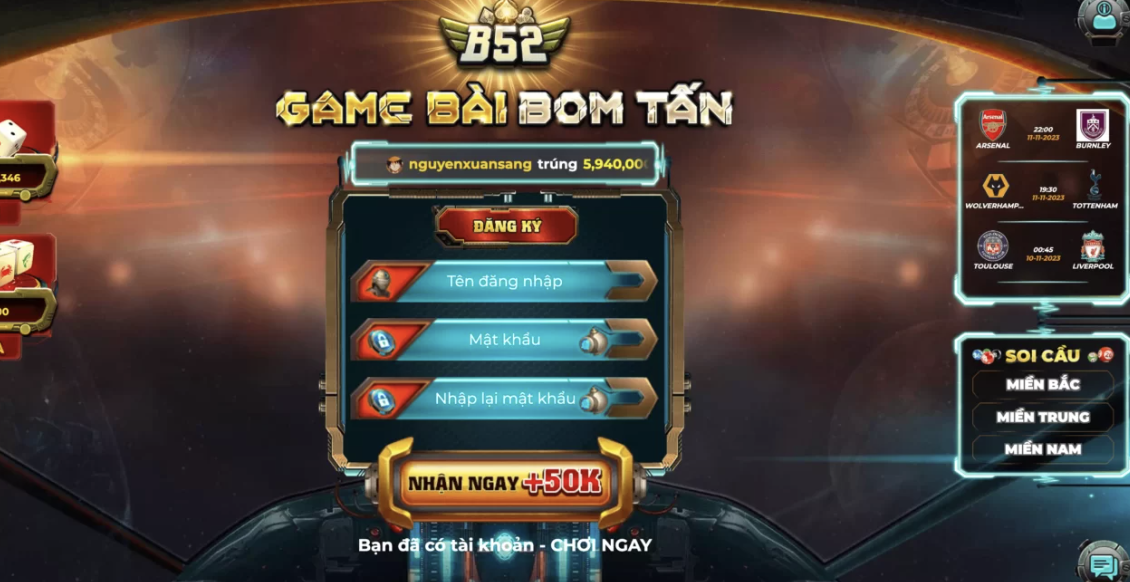 Hướng dẫn tham gia lô đề siêu tốc vào link tai B52