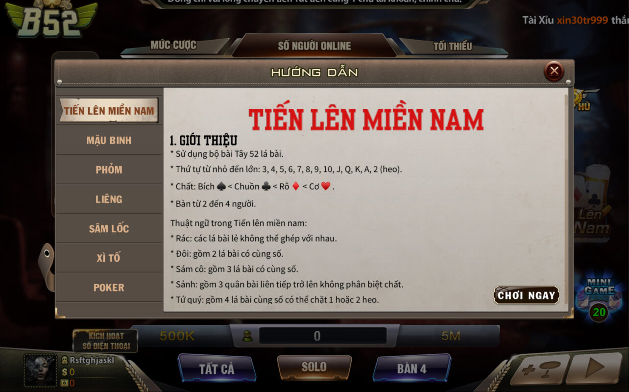 Luật chơi thú vị