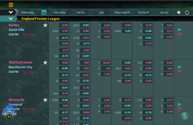 Bang cược kèo chi tiết